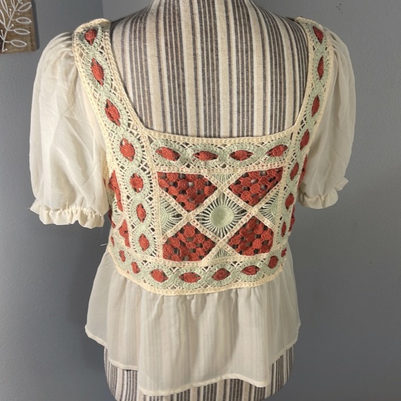 SHEIN WYWH Puff Sleeve Square Neck Blouse - Picture 3 of 4